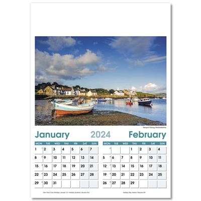Picture of BRITISH PLANNER OPTIMA WALL CALENDAR 7 LEAF.