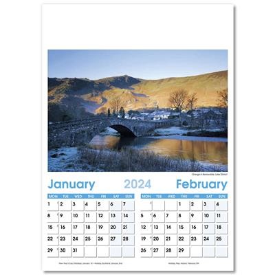 Picture of ENGLAND OPTIMA WALL CALENDAR 7 LEAF.