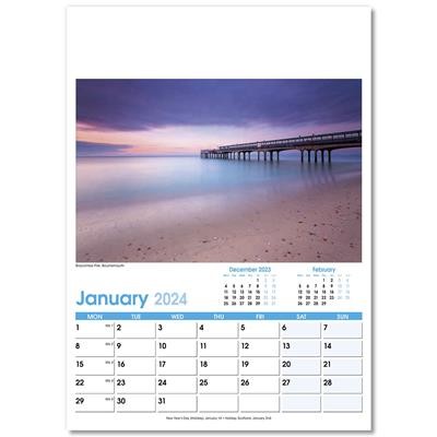 Picture of ENGLAND OPTIMA WALL 13 LEAF CALENDAR.