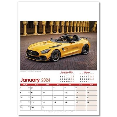 Picture of FAST CARS OPTIMA WALL 13 LEAF CALENDAR