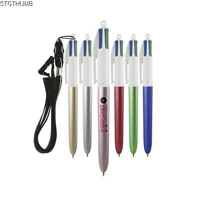 Picture of BIC® 4 COLOURS GLACÉ with Lanyard Screen Print