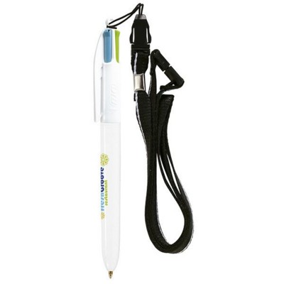 Picture of BIC® 4 COLOURS FASHION BALLPEN + LANYARD SCREEN PRINTING