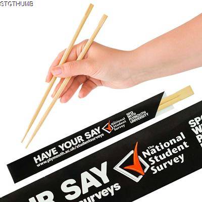 Picture of BAMBOO DISPOSABLE SNAP CHOPSTICKS SET - 24CM