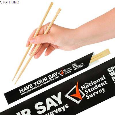 Picture of BAMBOO DISPOSABLE SNAP CHOPSTICKS SET - 24CM.