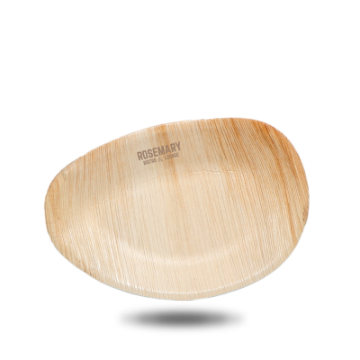 Picture of EGG OVAL PALM LEAF PLATTER (25X16CM)