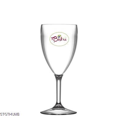 Picture of REUSABLE PLASTIC WINE GLASS 175ML-9OZ - POLYCARBONATE.