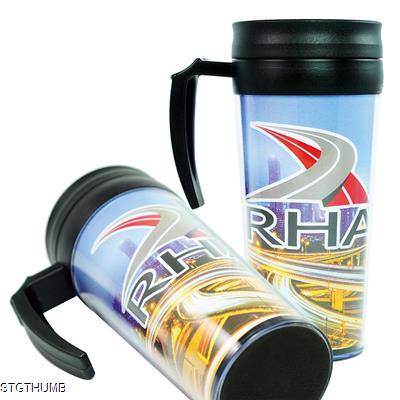 Picture of THERMAL INSULATED TRAVEL PHOTO INSERT FLASK with Handle.