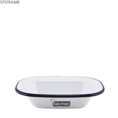 Picture of ENAMEL RECTANGULAR PIE DISH 160 X 120 X 35MM.