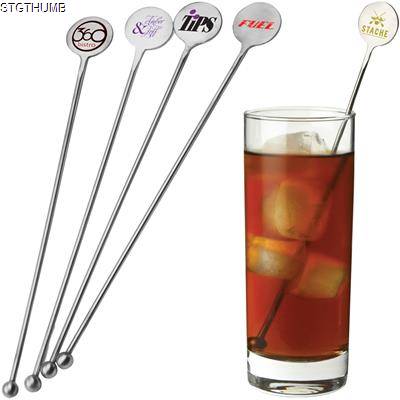 Picture of STAINLESS STEEL METAL COCKTAIL STIRRER SWIZZLE STICK.