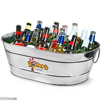 Picture of GALVANISED STAINLESS STEEL METAL BEER BUCKET 24 LITRE