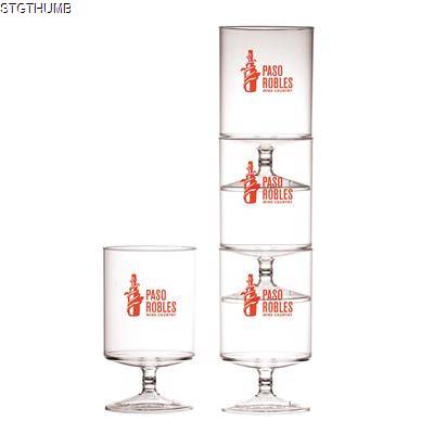 Picture of POLYSTYRENE STACKING WINE GLASS 11OZ-312ML.