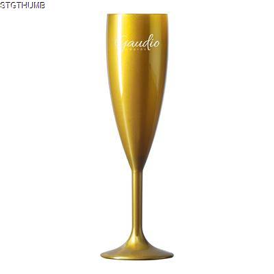 Picture of REUSABLE GOLD CHAMPAGNE FLUTE 187ML-6