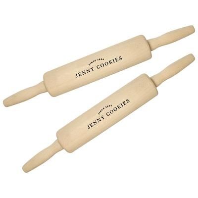 Picture of WOOD ROLLING PIN - ROTATING CENTER 42CM