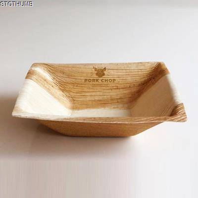 Picture of SQUARE DISPOSABLE PALM LEAF BOWL.