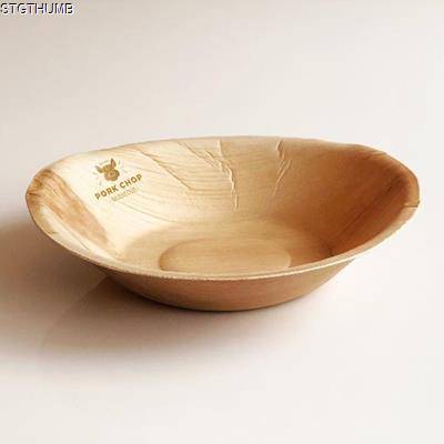Picture of LARGE ROUND DISPOSABLE PALM LEAF BOWL.