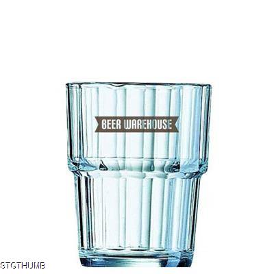 Picture of NORVEGE STACKING TUMBLER DRINKS GLASS 250ML/8