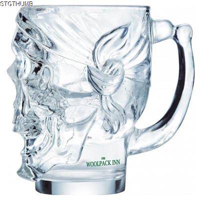 Picture of SKULL TANKARD BEER GLASS 900ML/30