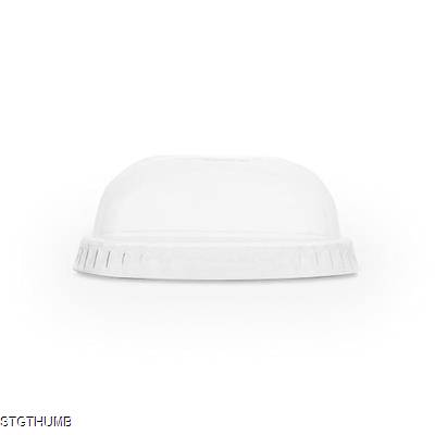 Picture of COMPOSTABLE DOMED CUP LID WITH STRAW HOLE FITS 8OZ.