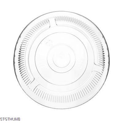 Picture of PLA FLAT CUP LID WITH STRAW HOLE FITS 16 & 22OZ