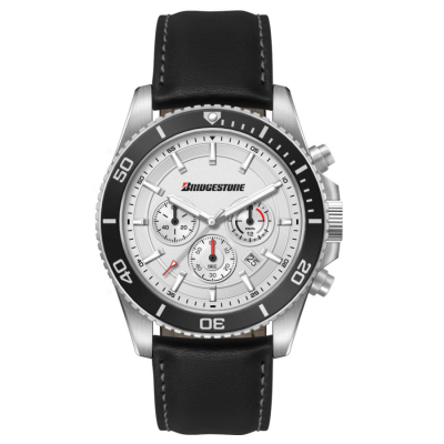 Black metal chronograph watch outlet
