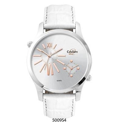 Picture of ROSE GOLD SILVER DIAL STYLISH UNISEX WATCH