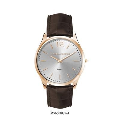 Picture of ULTRA SLIM ROSE GOLD LADIES AND GENTS WATCH in Brown