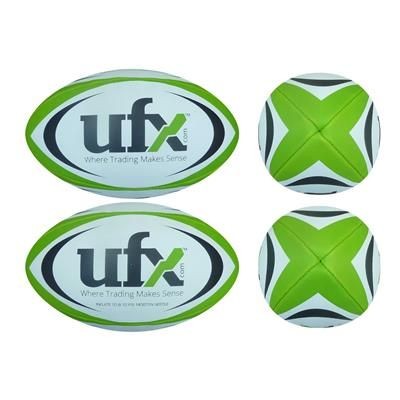 Picture of SIZE 5 PVC RUGBY BALL, FULL SIZE RUGBY BALLS SMOOTH FINISH PVC.