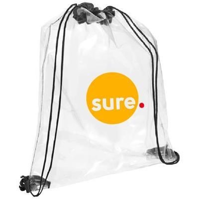 Picture of CLEAR TRANSPARENT PVC DRAWSTRING BAG