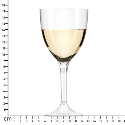 Picture of 300ML (250ML SERVE) RECYCLABLE TWO-PIECE WINE GLASS