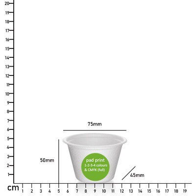 Picture of 100ML (4OZ) FULLY COMPOSTABLE FOOD TASTING MINI POT