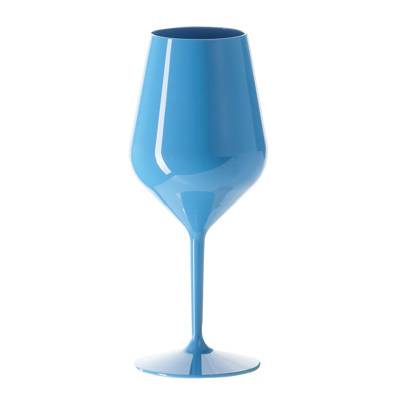 Picture of BLUE WINE GLASS.