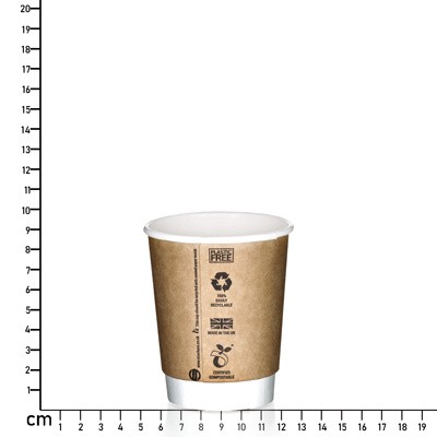 Picture of 284ML (8OZ) PLASTIC-FREE DOUBLE-WALL FULL-COLOUR PRINTED PAPER CUP