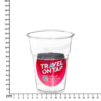 Picture of 568ML (20OZ) PLANT-DERIVED SUSTAINABLE (COMPOSTABLE) PLASTIC PINT GLASSES