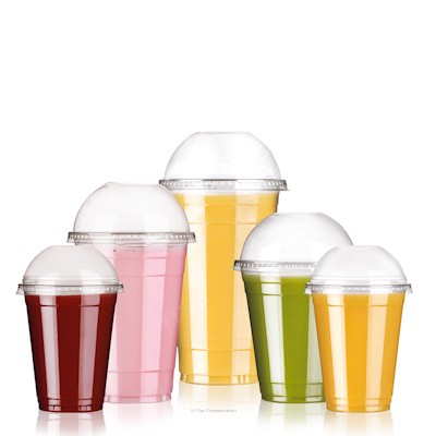 Picture of 400ML (12OZ) PET SMOOTHIE CUP with Three Lid Options