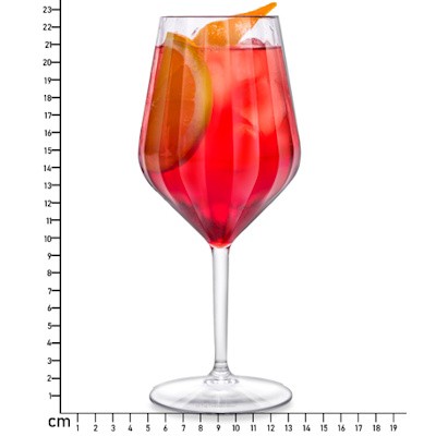 Picture of 470ML (250ML SERVE) SHATTERPROOF STEMMED COCKTAIL GLASS REFLEX
