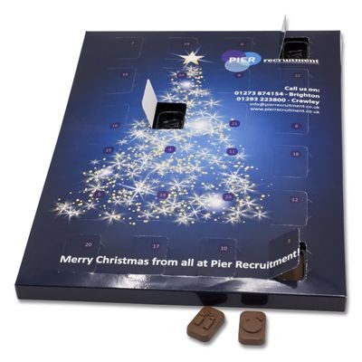 Picture of PERSONALISED MILK CHOCOLATE ADVENT DESK CALENDAR.