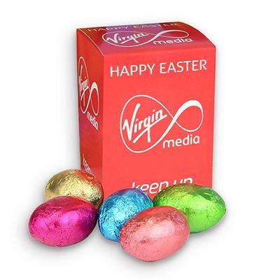 Picture of PERSONALISED EASTER BOX OF MINI CHOCOLATE EGGS.