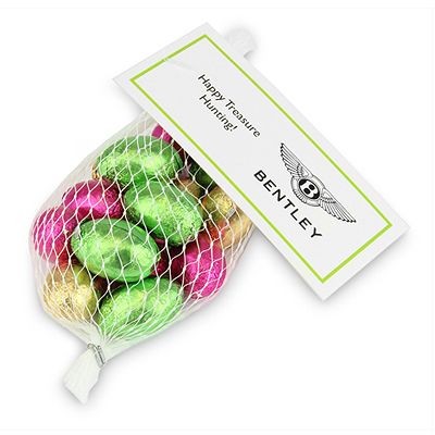 Picture of PERSONALISED EASTER NET OF MINI CHOCOLATE EGGS.