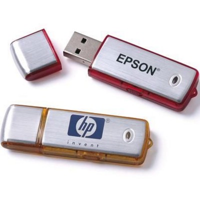 Picture of ALUMINIUM METAL SILVER METAL 2 USB MEMORY STICK.