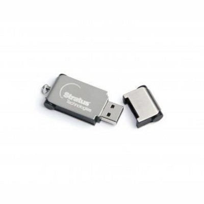 Picture of PLATE USB MEMORY STICK in Black & Silver
