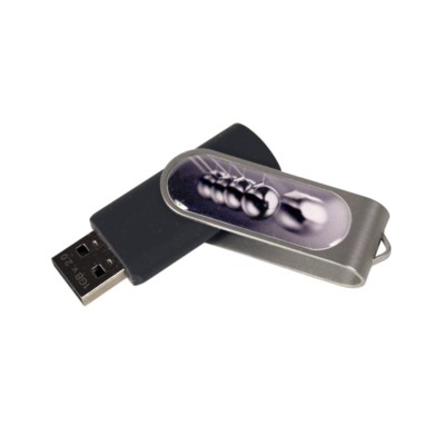 Picture of UK STOCK TWISTER BUBBLE USB MEMORY STICK in Black