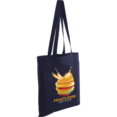 Picture of KINGSBRIDGE COLOUR COTTON SHOPPER TOTE BAG - 5OZ DARK BLUE.