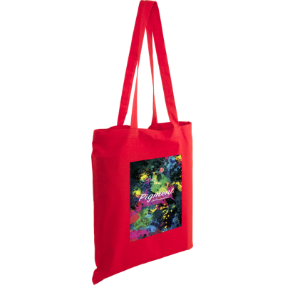 Picture of KINGSBRIDGE COLOUR COTTON SHOPPER TOTE BAG - 5OZ RED