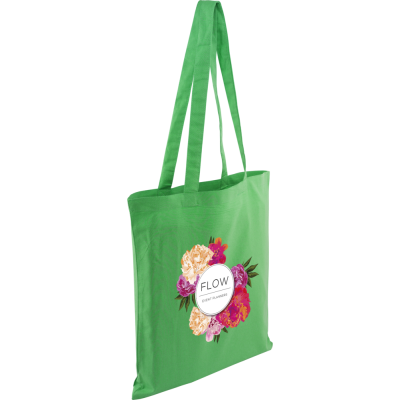 Picture of KINGSBRIDGE COLOUR COTTON SHOPPER TOTE BAG - 5OZ GREEN