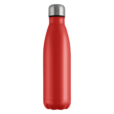 Picture of MOOD POWDER COATED VACUUM BOTTLE - 500ML RED SILVER LID.