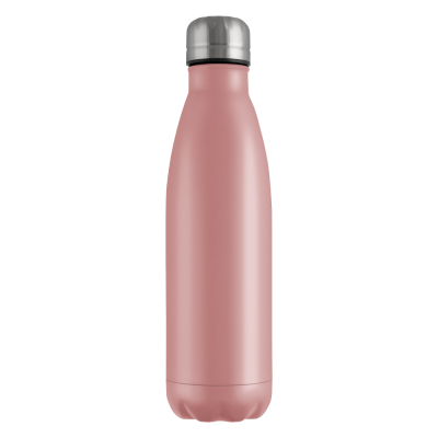 Picture of MOOD POWDER COATED VACUUM BOTTLE - 500ML PINK SILVER LID.