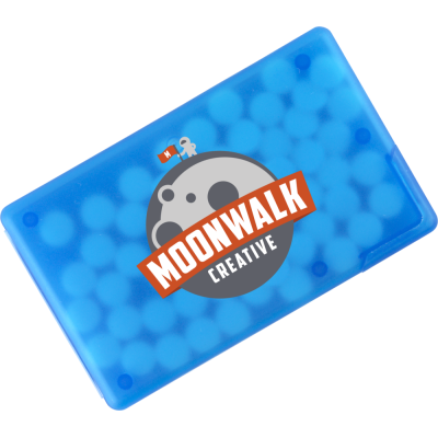 MINTS CARD - CREDIT CARD SHAPE FROSTED LIGHT BLUE.