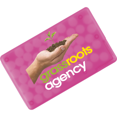 MINTS CARD - CREDIT CARD SHAPE FROSTED PINK.