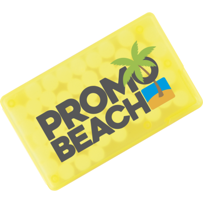 MINTS CARD - CREDIT CARD SHAPE FROSTED YELLOW.