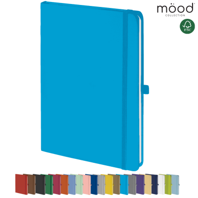 Picture of MOOD A5 FSC SOFT FEEL NOTE BOOK LIGHT BLUE CYAN.